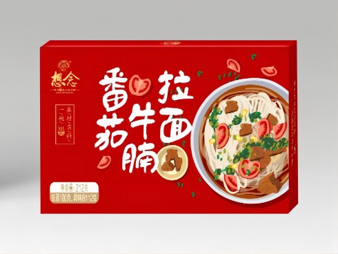 番茄牛腩拉面飛機盒包裝